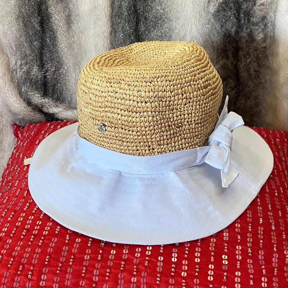 Flora Bella Handmade Beautiful Combination Hat Never Used Luxury Resort Wear